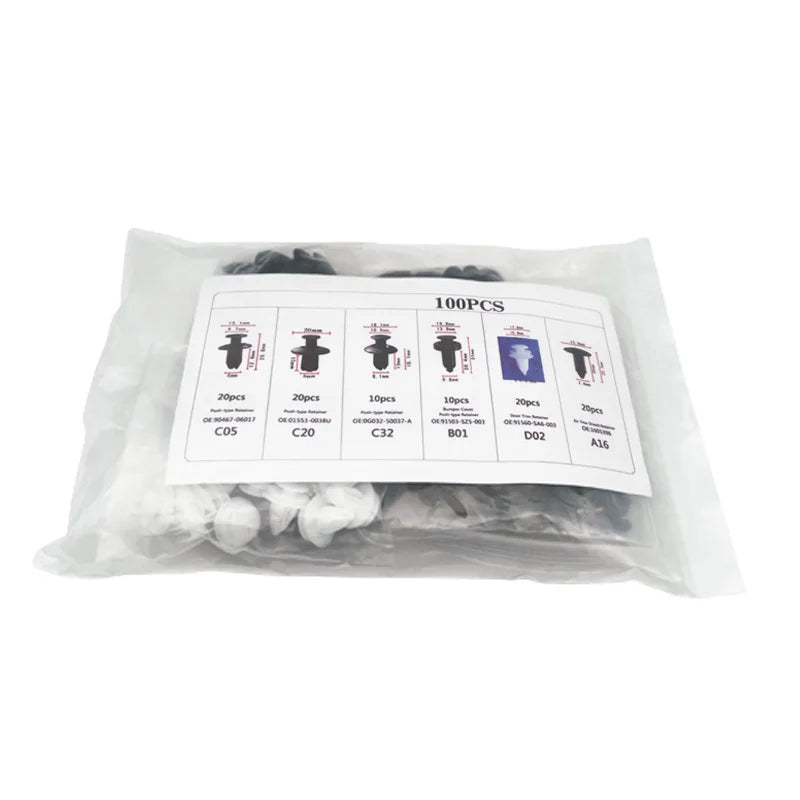 Auto Fastener Clip Mixed Car Body Push Retainer Pin Rivet Bumper Door Trim Panel Fastener Kit Car Clips Box or Bag packaging ExactoMag 