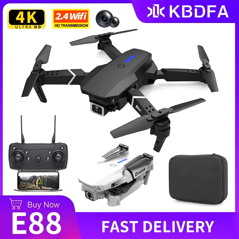 Experience Adventure with the KDBFA 2024 E88 Pro WIFI FPV Drone - 4K HD Camera for Stunning Aerial Photography! ExactoMag 