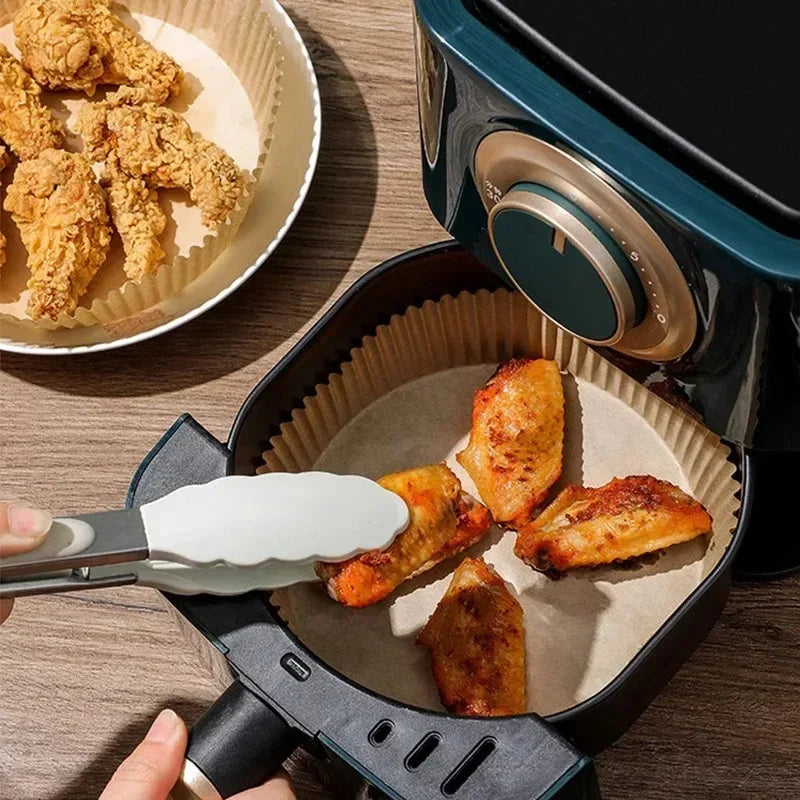 50/100/200pcs Disposable Air Fryer Paper Round/Square Special Paper Food Silicon Oil Paper Air Fryer Liners Baking Paper ExactoMag 