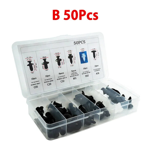 Auto Fastener Clip Mixed Car Body Push Retainer Pin Rivet Bumper Door Trim Panel Fastener Kit Car Clips Box or Bag packaging ExactoMag 