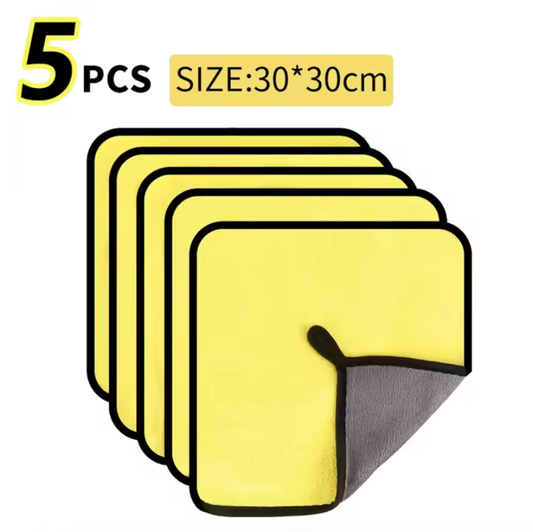 1/2/6pcs Microfiber Cleaning Towel Car Cleaning Cloths Professional Detailing Car Drying Microfiber Towel Wash Towel motorcycle ExactoMag 