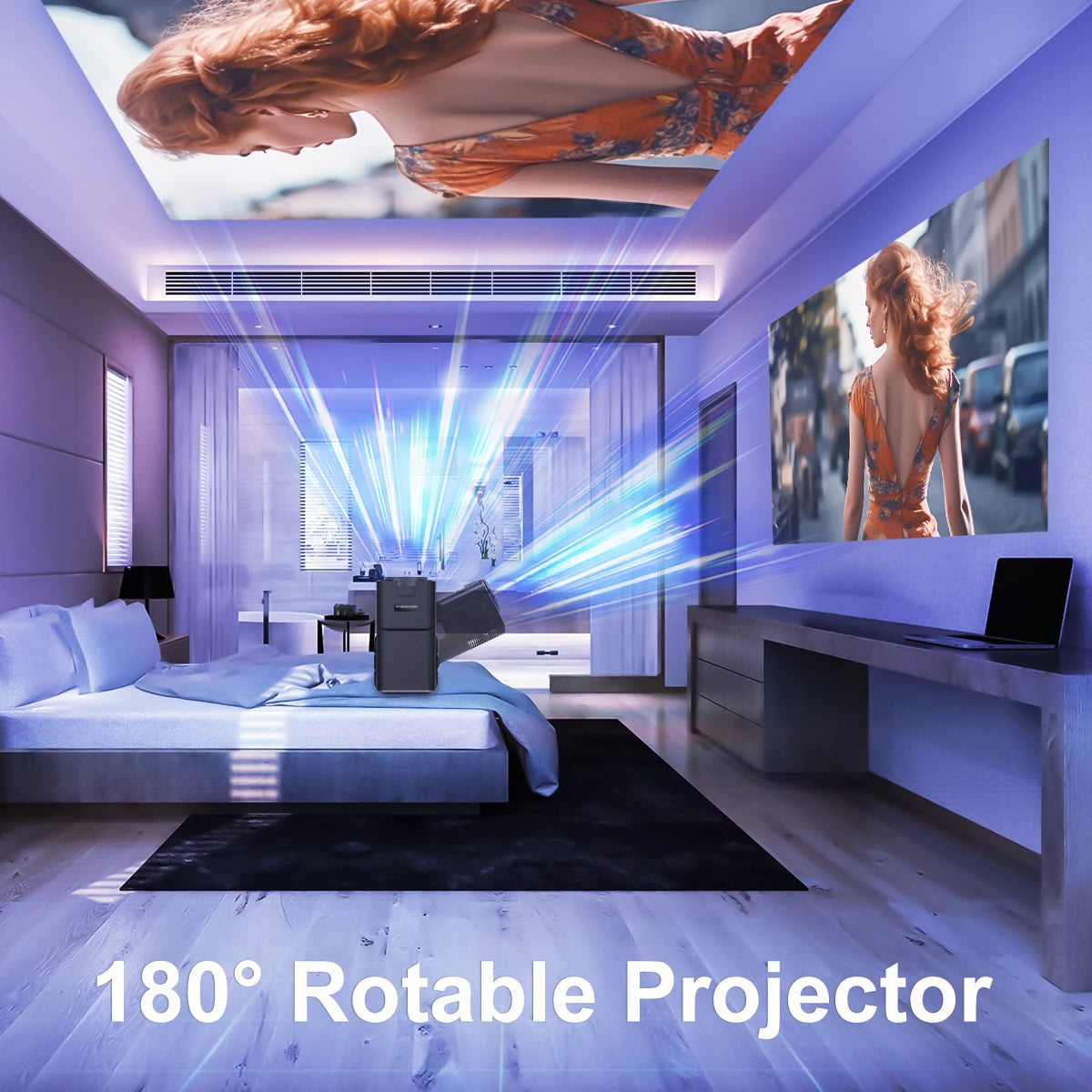 4K Android 11 Projector Native 1080P 390ANSI HY320 Dual Wifi6 BT5.0 1920*1080P Cinema Portable Projetor Upgrated HY300 ExactoMag 