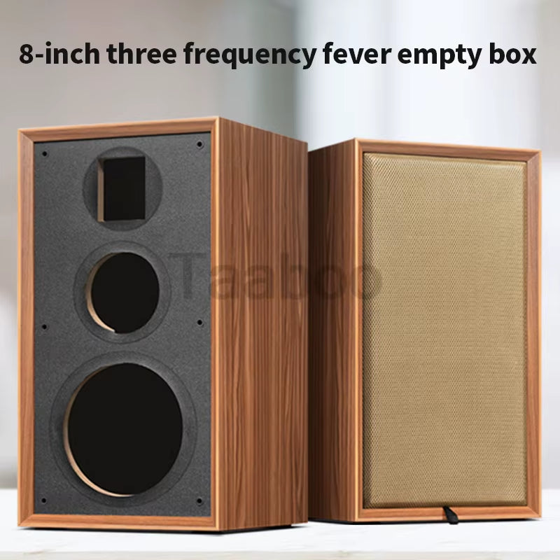 8 Inch Three-Way Labyrinth Speaker Empty Box Bookshelf Speaker Home Speaker DIY Hifi Audio Wooden Handmade Box Passive Speaker ExactoMag 