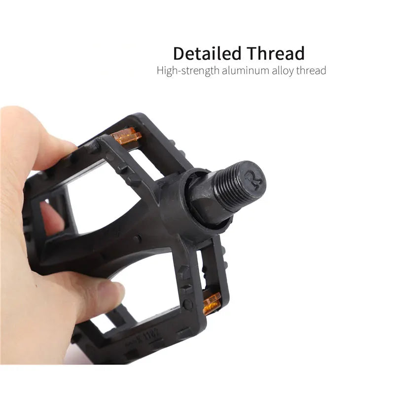 WEST BIKING Kids Bicycle Pedals Ultralight Anti-Slip ABS Safety Warning Reflective Children Cycling 9/16 1/2 Kids Bike Pedals ExactoMag 