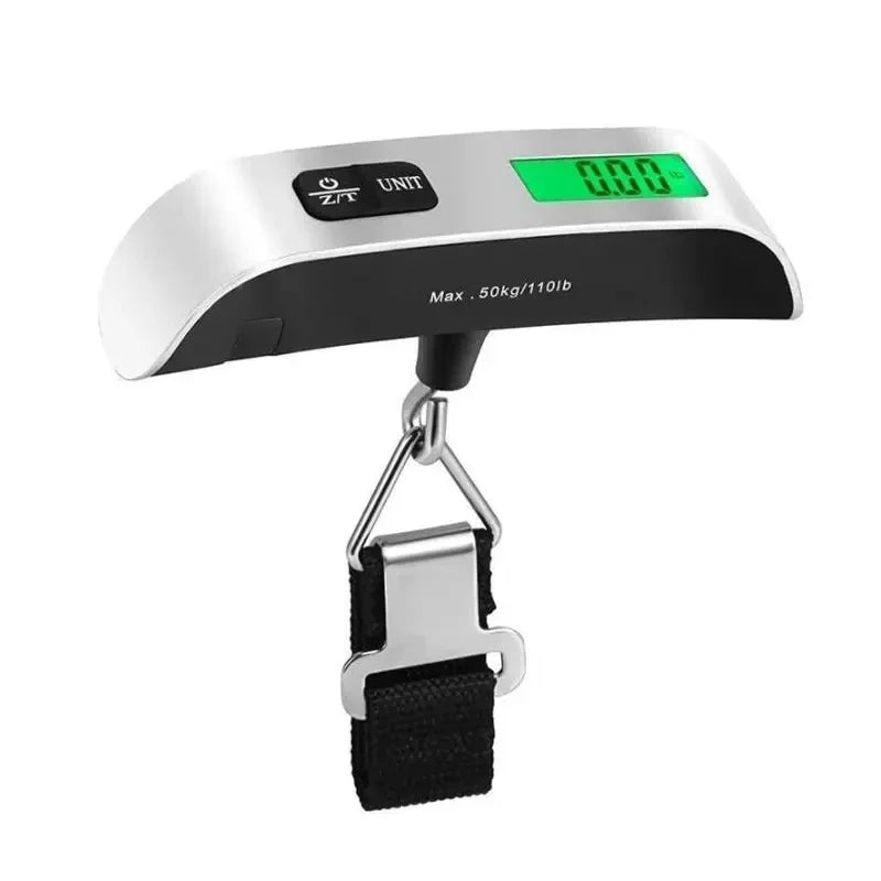 50kg/110lb Portable Digital Luggage Weight Scale LCD Display Pocket Electronic Suitcase Travel Scale Balance Baggage Weight Tool ExactoMag 