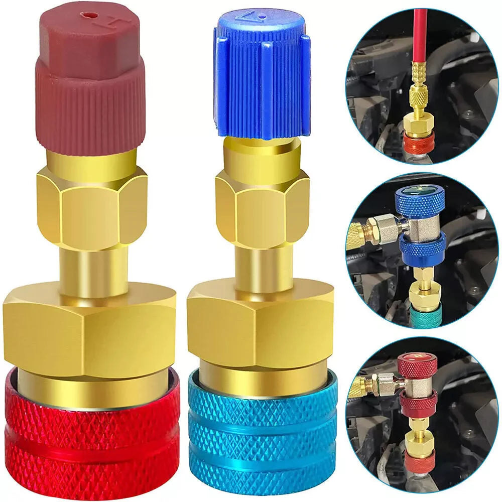 R1234YF to R134A Quick Coupler Adapter Fits Car A/C High Low Side Conversion Kit ExactoMag 