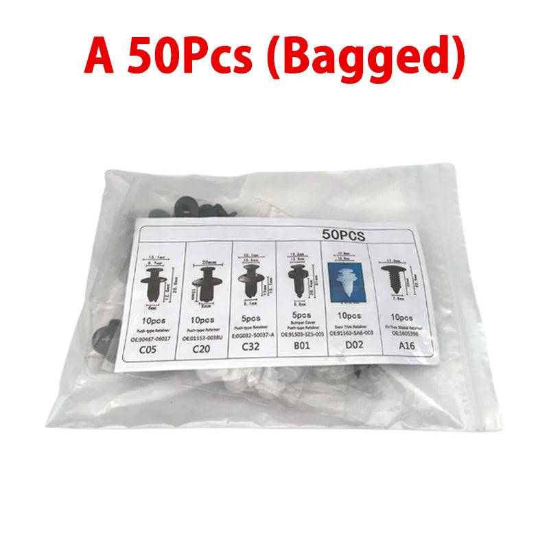 Auto Fastener Clip Mixed Car Body Push Retainer Pin Rivet Bumper Door Trim Panel Fastener Kit Car Clips Box or Bag packaging ExactoMag 