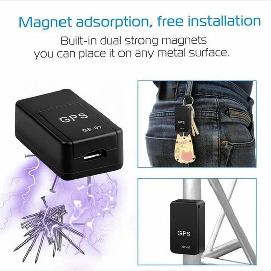 GF07 Magnetic Mini Car Tracker GPS Real TimeTracking Locator Device Magnetic GPS TrackerReal-time Vehicle Locator Pet Tracker ExactoMag 