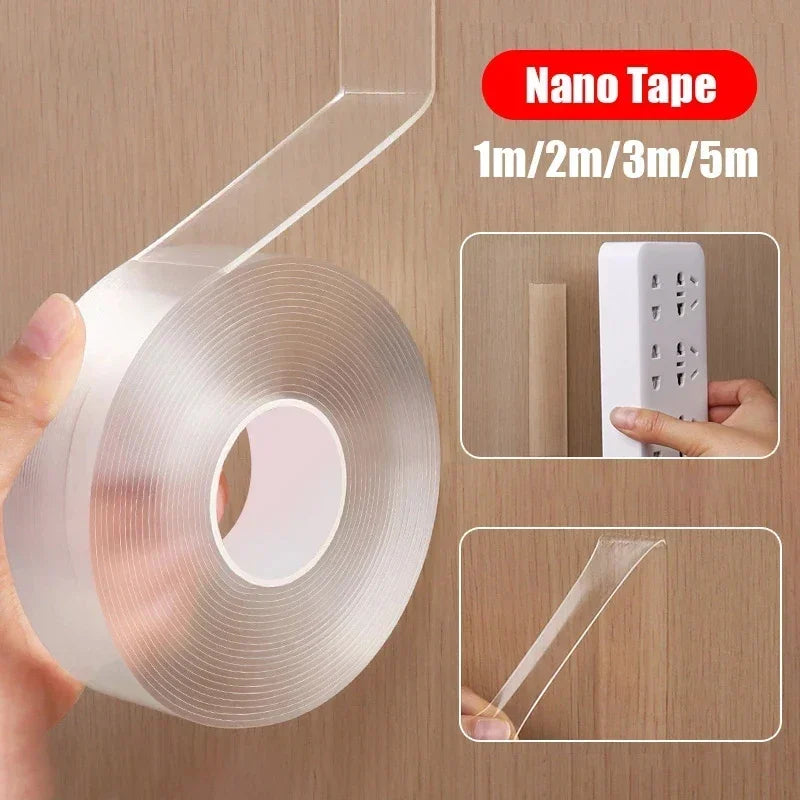 5m/3/2m/1m Nano Tape Extra Strong Double Sided Adhesive Tape Transparent No Trace Reusable Waterproof Adhesive Tape Home ExactoMag 
