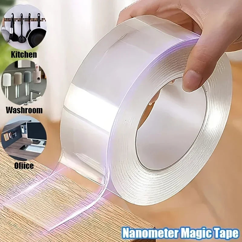 5m/3/2m/1m Nano Tape Extra Strong Double Sided Adhesive Tape Transparent No Trace Reusable Waterproof Adhesive Tape Home ExactoMag 