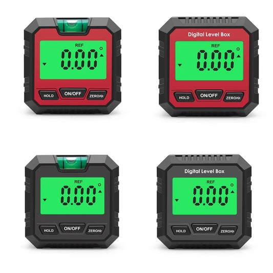 Digital Protractor 4*90° Electronic Inclinometer Backlight Level Box With Magnetic Base Angle Finder Gauge Measurement Tool ExactoMag 