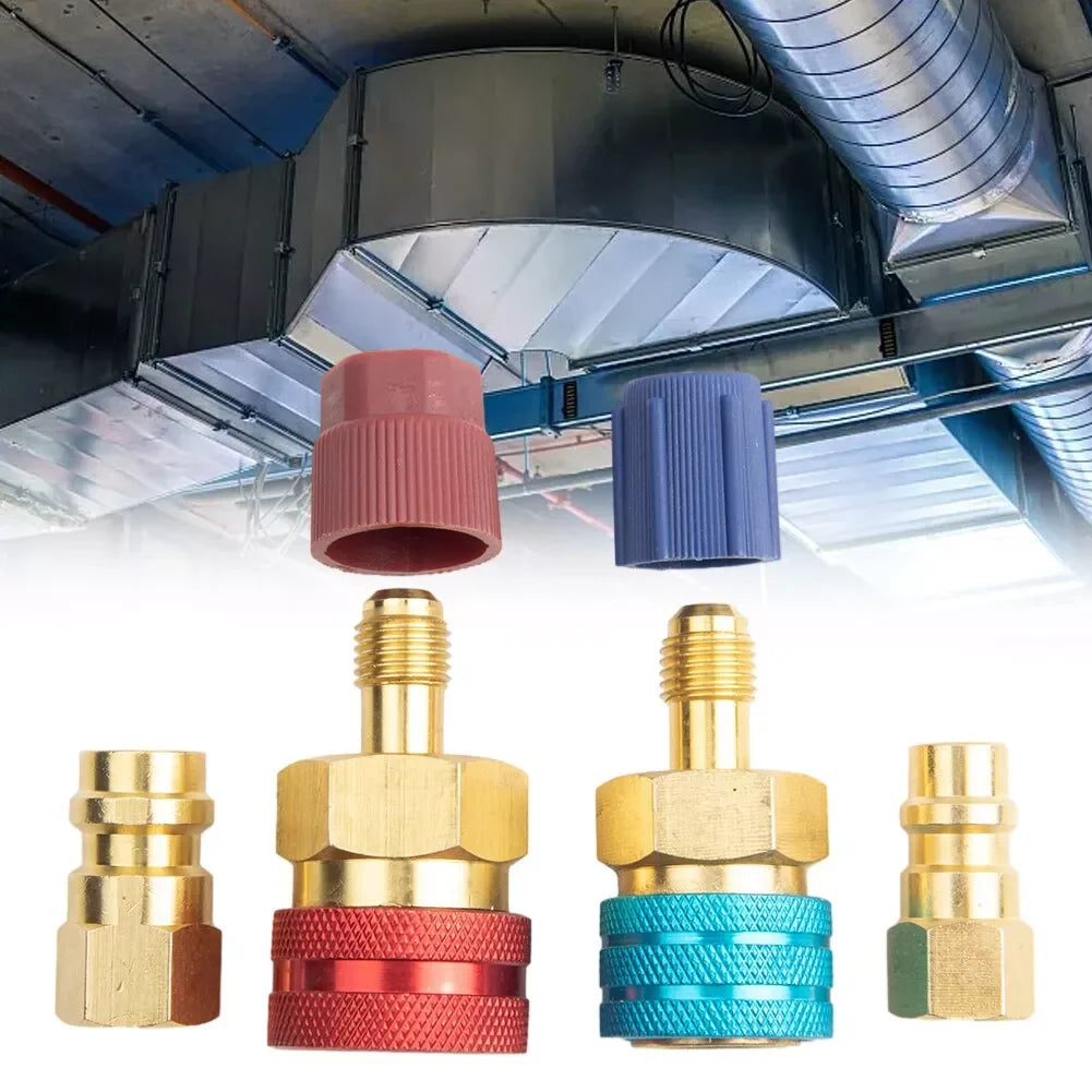 R1234YF to R134A Quick Coupler Adapter Fits Car A/C High Low Side Conversion Kit ExactoMag 